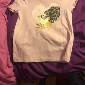 Kids' White Hedgehog Graphic T-Shirt